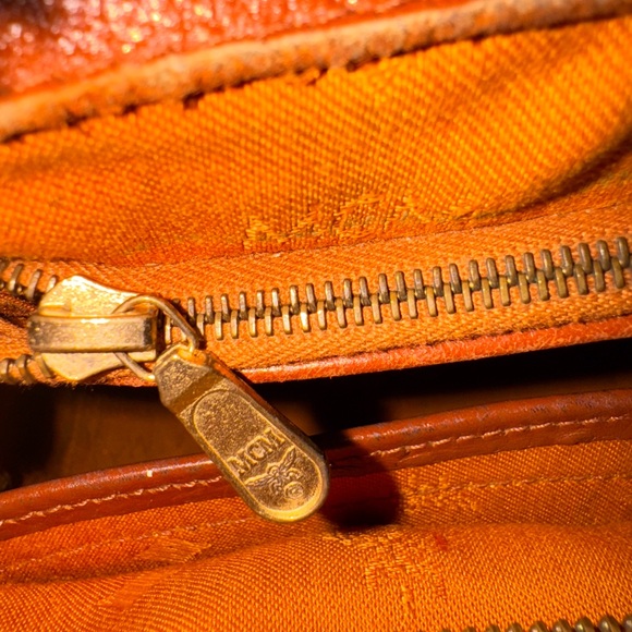 Authentic MCM Vintage Visetos Heritage Boston Cognac Bag small A00172 - Picture 15 of 16